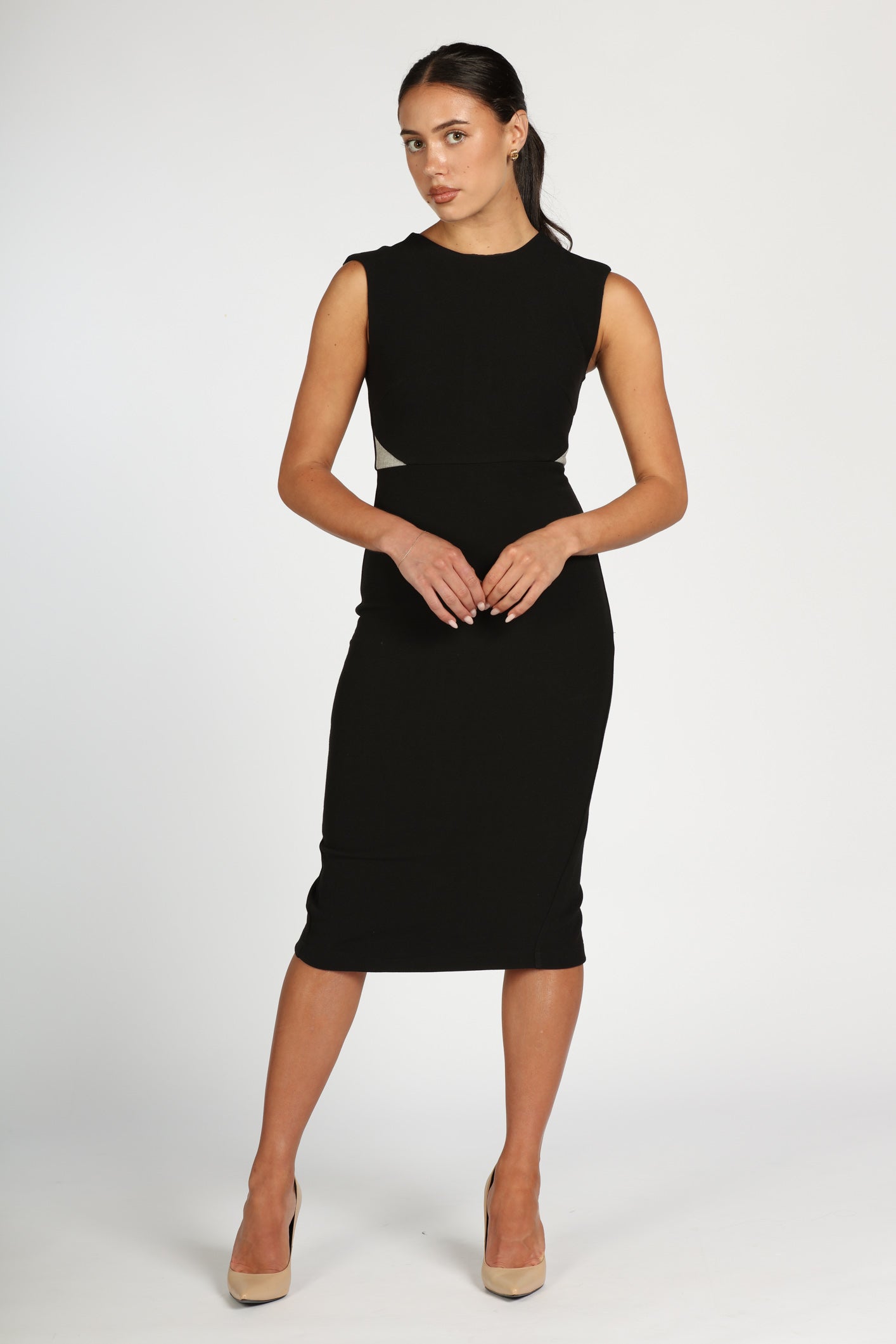 High Neck Shift Dress