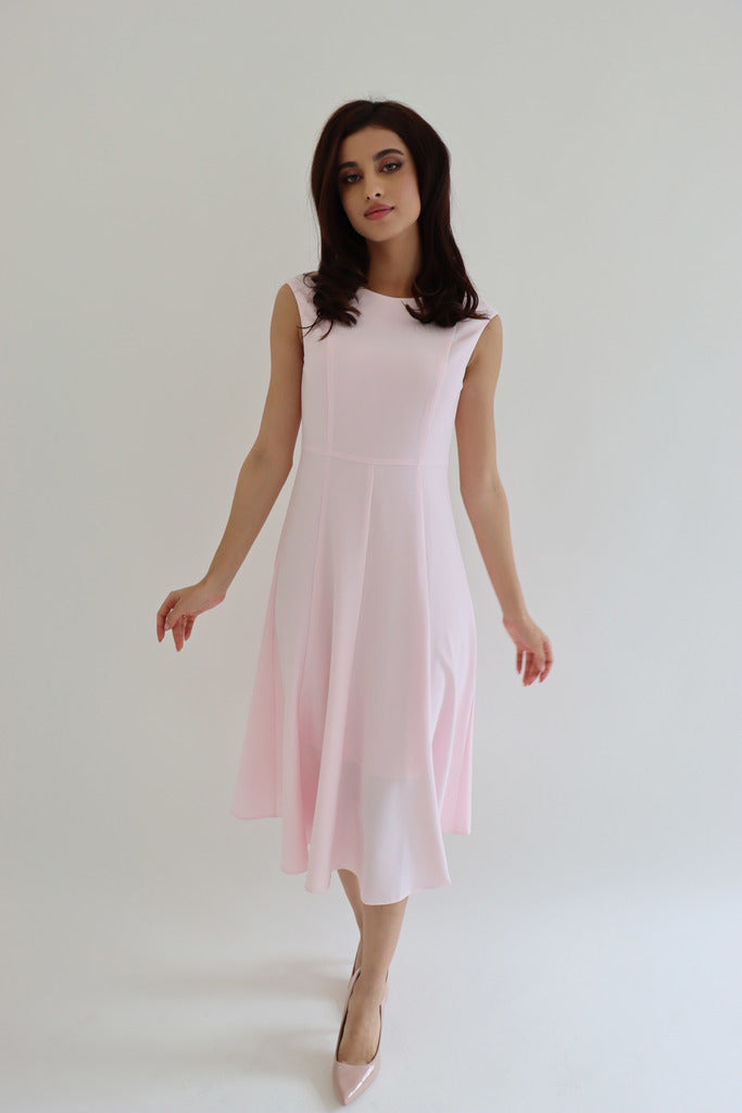 Pink midi skater clearance dress