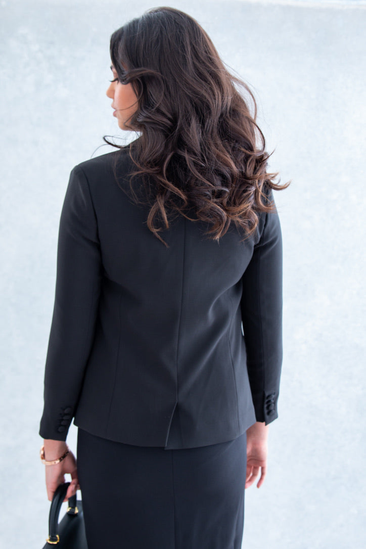 Tailored black blazer on sale womens