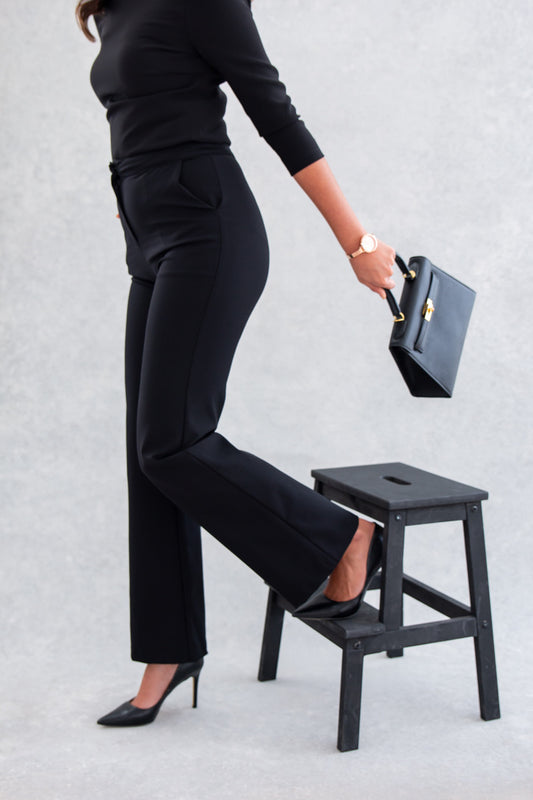 Women's Black Full Length Work Pant - Stretch Work Pant