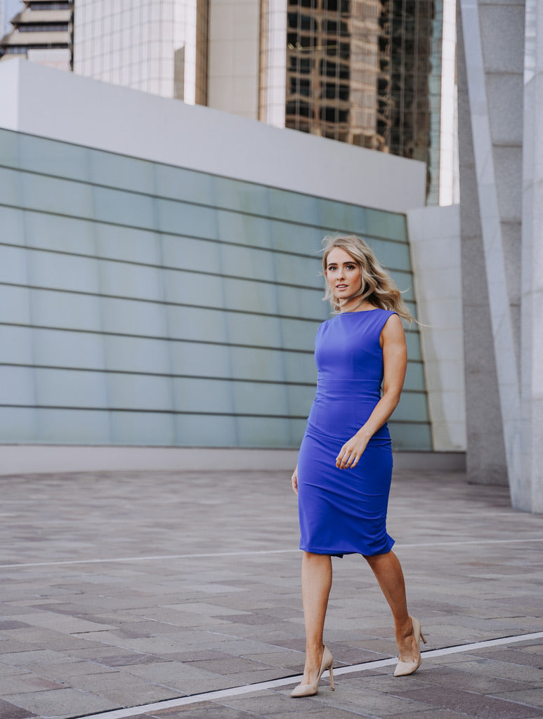 The Serena Dress in Blue